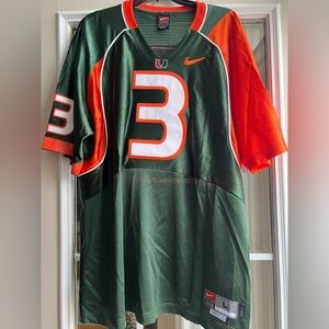 Nike Miami Hurricanes #3 Football Jersey
